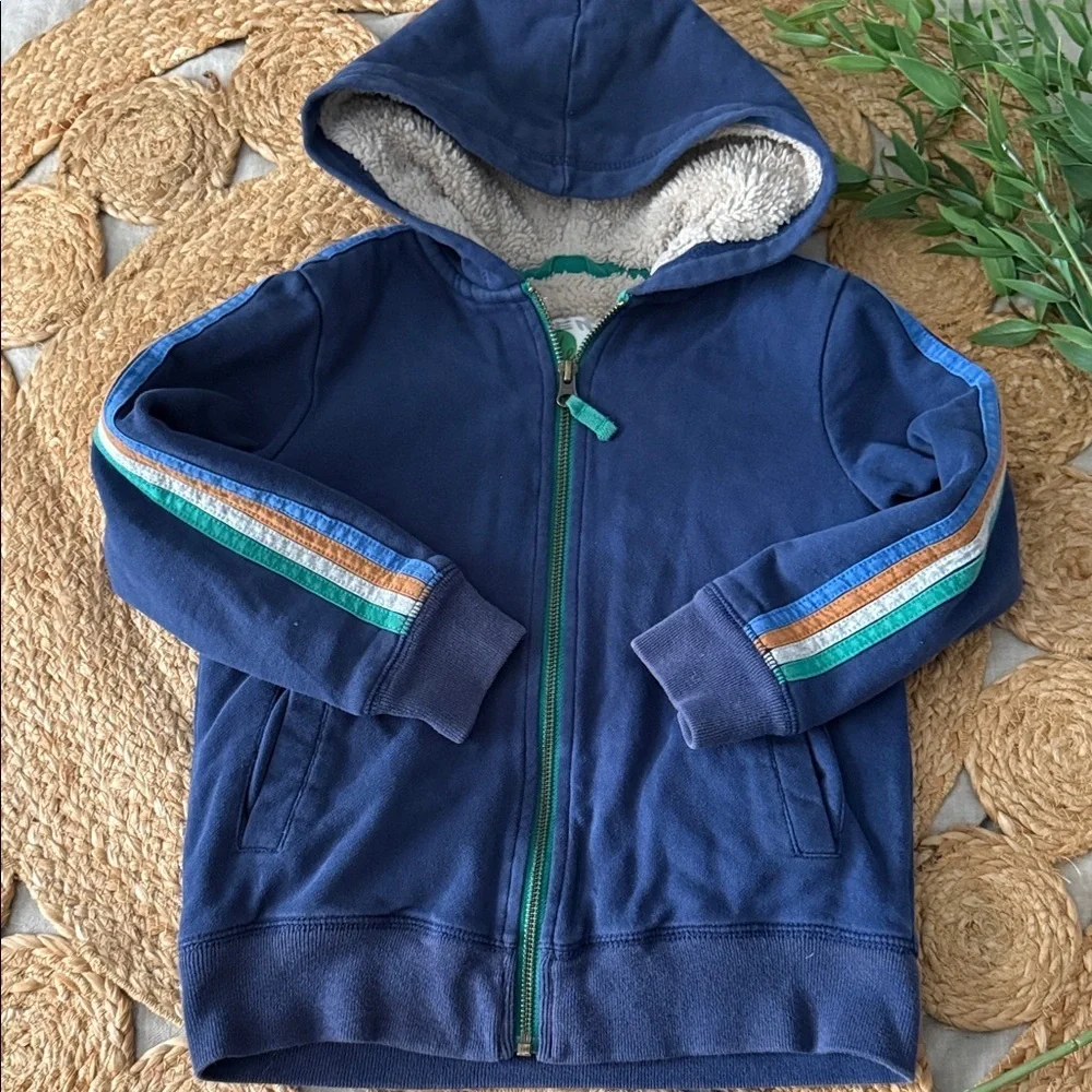 MINI BODEN Shaggy Lined Hoodie Cozy. Size 5-6y